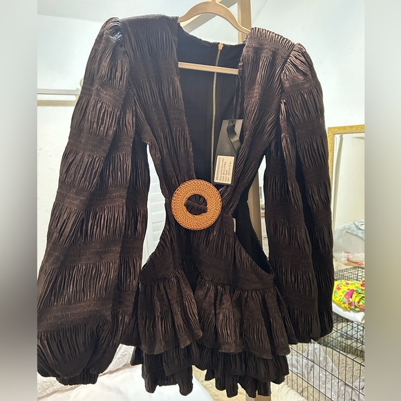 Bronx and banco cut out dress with shoulder pads size large NWT - Picture 4 of 4